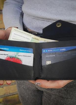 Шкіряний гаманець "pretty" ручної роботи, гаманець з гравіюван...4 фото
