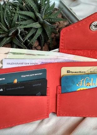 Шкіряний гаманець "pretty" ручної роботи, гаманець з гравіюван...6 фото