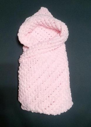 Плед розовый для новорожденных 80*100 см новый2 фото