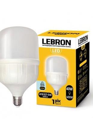 Led лампа світлодіодна lebron l-а100, 30w, е27, 6500k, 2550lm .