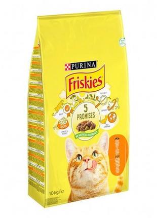 Friskies сухий корм для кішок із куркою й овочами 10 кг