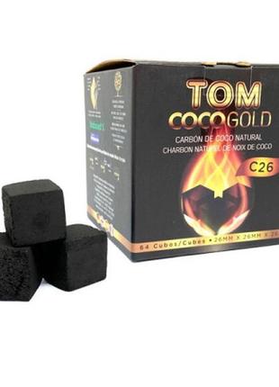 Вугілля натуральне для кальяну кокосове tom coco gold швидкоро...