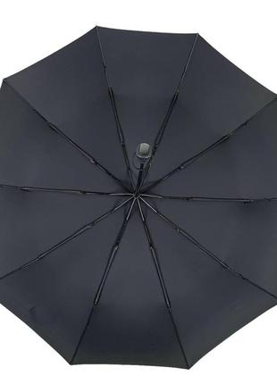 Семейный складной зонт полуавтомат на 10 спиц с большим куполом от thebest, антиветер, черный, 0731-14 фото
