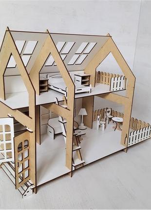 Ляльковий будиночок у стилі лофт з терасою і балконом. простор...4 фото