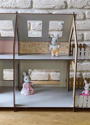 Ляльковий будиночок у стилі лофт з терасою і балконом. простор...8 фото