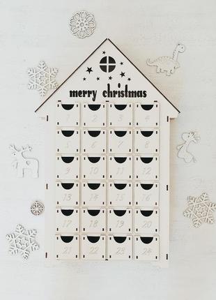 Адвент календар на 24 дні. підвісний адвент календар 57 см, зі...