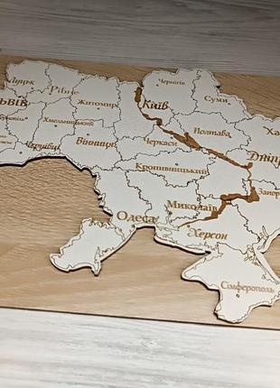 Декоративна карта україни з назвами міст.2 фото