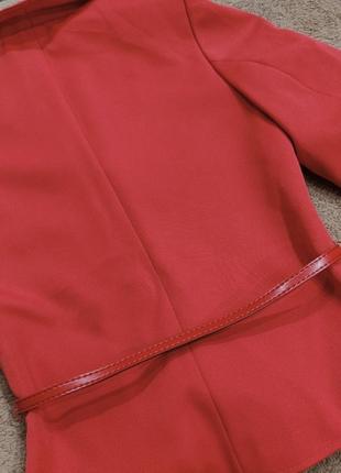 Піджак пиджак блейзер жакет хс, ххс размер 32,34 красный червоний8 фото