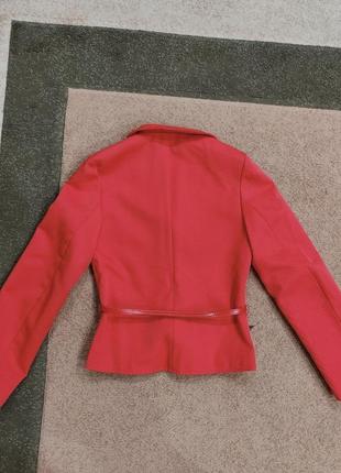 Піджак пиджак блейзер жакет хс, ххс размер 32,34 красный червоний4 фото