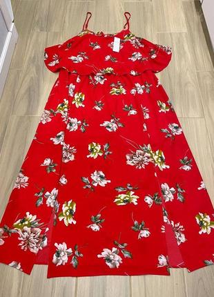 Акция 🎁 новое платье макси большого размера батал с цветочным принтом yours curve london zara h&amp;m7 фото