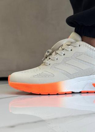 Adidas cloudfoom beige orange4 фото