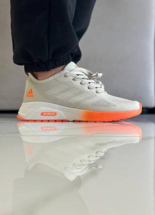 Adidas cloudfoom beige orange9 фото