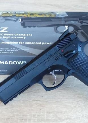 Страйкбольний пістолет cz sp-01 shadow blowback greengas. новый!