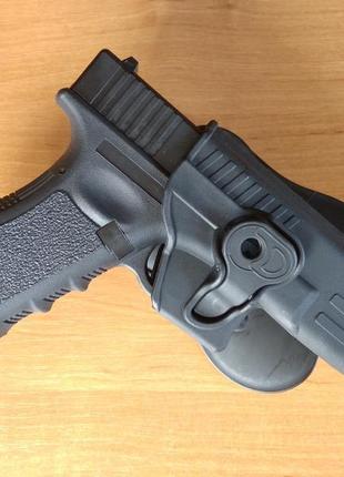 Пластикова поясна кобура для пістолета glock 17/19 права