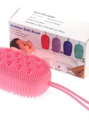 Нт силиконовая мочалка массажная для тела bath brush wn-125 фото