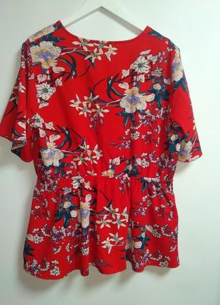 Яркая блуза в цветочный принт7 фото