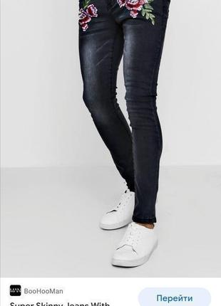 Красивые мужские джинсы скинни boohoo 32 в отличном состоянии6 фото