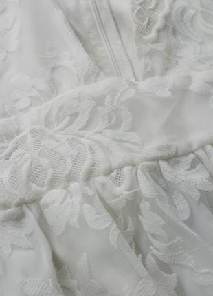 Брендова нарядна біла сукня від boohoo4 фото