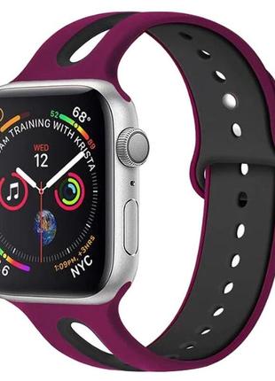 Ремінець силіконовий line 2 colors для apple watch 38 ⁇ 40 mm ...1 фото