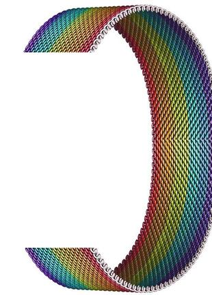 Ремінець металевий milanese loop apple watch 42 ⁇ 44 mm rainbow