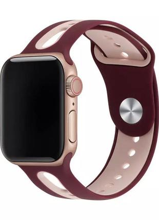 Ремінець силіконовий line 2 colors для apple watch 38 ⁇ 40 mm ...1 фото