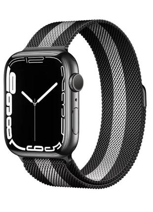 Ремінець металевий milanese loop apple watch 42 ⁇ 44 mm black_...