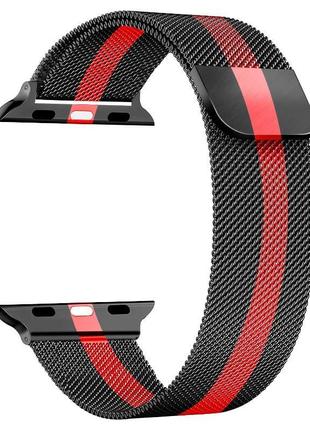 Ремінець металевий milanese loop apple watch 38 ⁇ 40 mm black_...