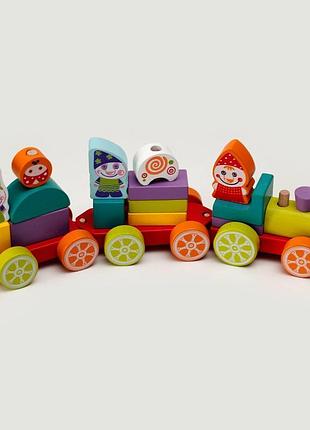 Конструктор дерев'яний потяг "сокровощі гномів"