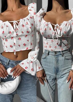 🔝 топ из натуральной ткани