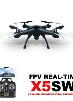 Квадрокоптер р/у syma x5sw з камерою wifi чорний1 фото