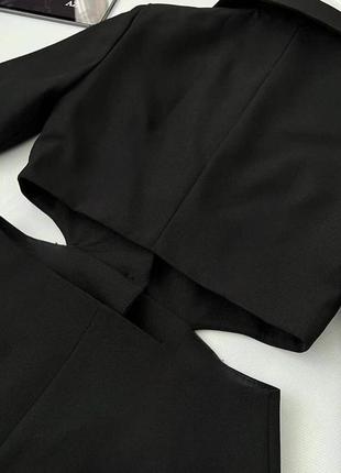 Пиджак черный с разрезами по бокам 🖤2 фото
