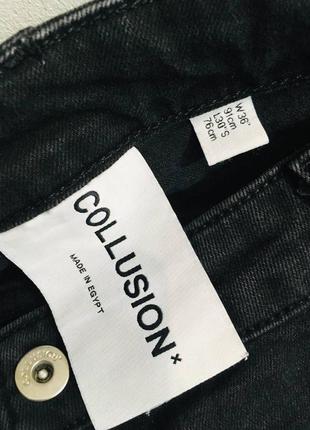 Чёрные джинсы супер скинни collusion - дефекты3 фото
