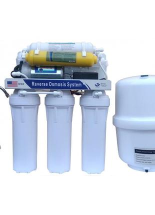 Фільтр зворотного осмосу з помпою,насосом ro-6p з мінералізатором