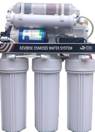 Фільтр зворотного осмосу з помпою,насосом ro-6p з мінералізатором