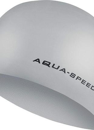 Шапка для плавання aqua speed ​​3d cap 5755 сріблястий уні osf...
