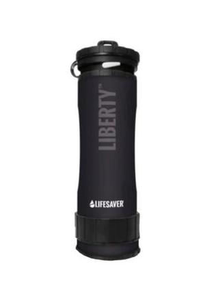 Портативна пляшка для очищення води lifesaver liberty black