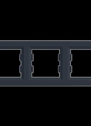 Рамка 3-на антрацит горизонтальна schneider asfora (eph5800371)