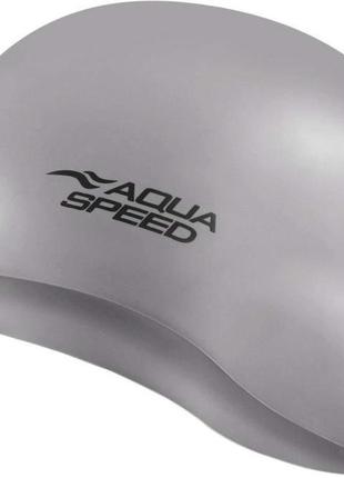 Шапка для плавання aqua speed ​​mono 9115 сірий уні osfm (111-26)