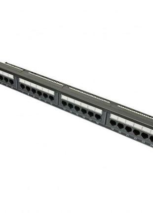 Патч-панель 19" 24хrj-45 utp кат.5e, із заднім організатором