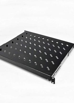 Полка 19" 4 точки кріпл., 400мм глиб., перфорована, сталь, 1,5...