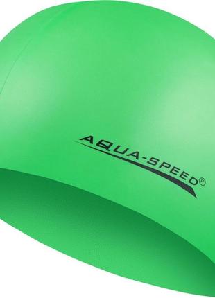 Шапка для плавання aqua speed ​​mega 100-11 світло-зелений уні...