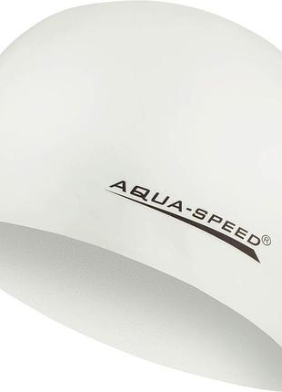 Шапка для плавання aqua speed ​​mega 100-05 білий уні osfm (10...