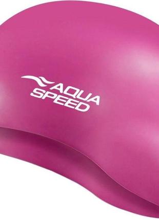 Шапка для плавання aqua speed ​​mono 6203 темно-рожевий уні os...