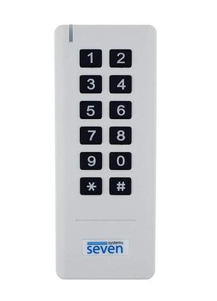 Бездротова клавіатура з вбудованим зчитувачем seven lock sk-7712w