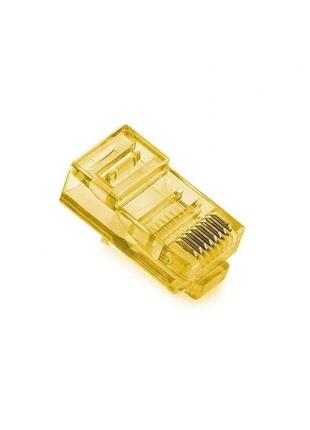Конектор atis utp rj45 8 піновий жовтий (1000 шт.)