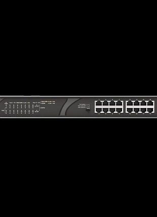 16-портовий некерований poe комутатор ruijie reyee rg-es118s-lp