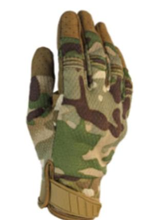 Тактичні рукавички (закриті пальці) multicam m