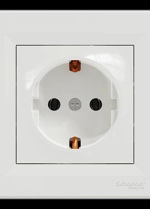 Розетка одинарна із заземленням schneider electric asfora eph2...