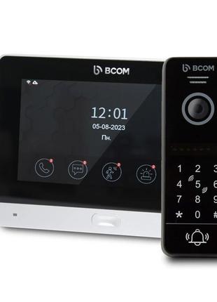 Комплект wi-fi відеодомофонa 7" bcom bd-760fhd/t silver з підт...
