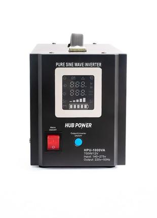 Джерело безперебійного живлення hub power hpu-1000va (700вт) 1...